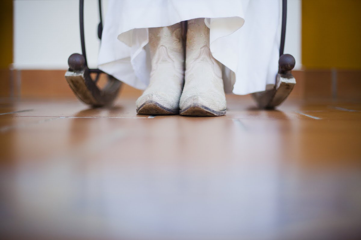 Bride cowboy boots